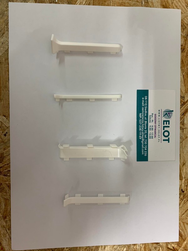 Wszystkie akcesoria do listwy białej aluminiowej 8 cm białej