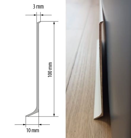 listwa cokołowa aluminiowa 10cm schemat