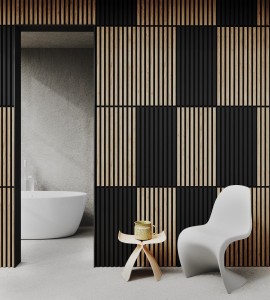 lamele na ścianę dąb oraz czarny