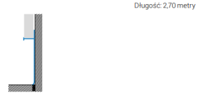 Listwa wpuszczana w ścianę 10 cm srebro