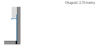 Listwa wpuszczana w ścianę 10 cm srebro
