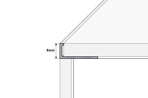 rysynek techniczny listwy typu L 8mm