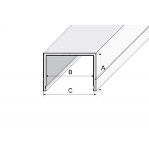 Ceownik aluminiowy ryflowany 20 x 18 x 20,6