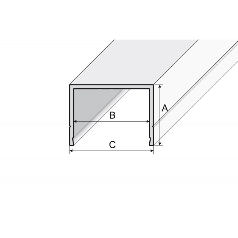 Ceownik aluminiowy ryflowany 20 x 18 x 20,6