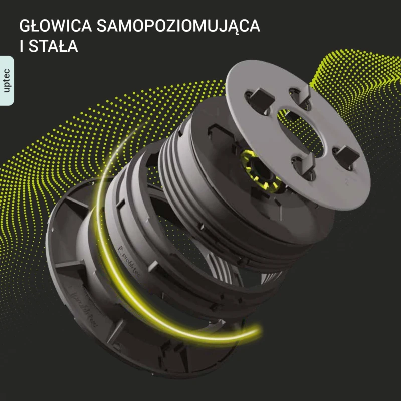 wspornik tarasowy z głowicą samopoziomującą