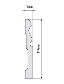 Rysunek techniczny listwy przypodłogowej