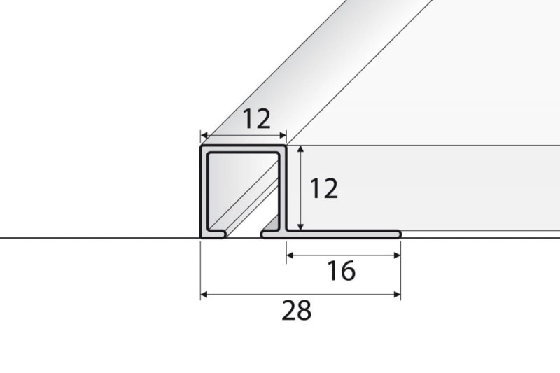 listwa zakończeniowa 12mm a88 EFFECTOR  Profil zakończeniowy